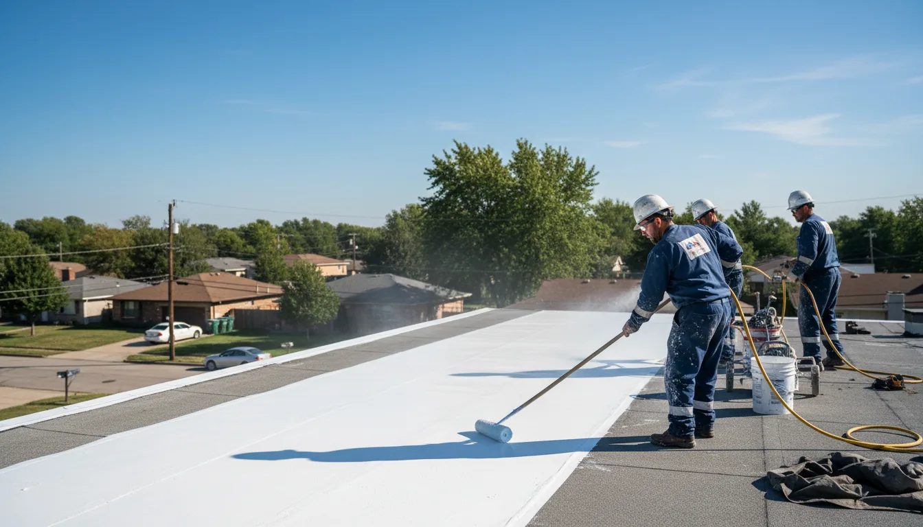 Commercial roof coating in Vallonia, IN near me